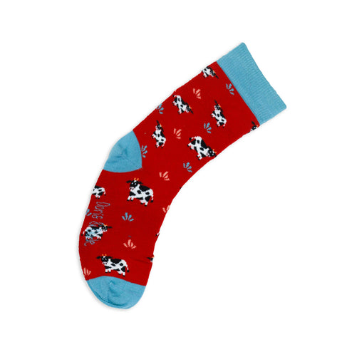 An image of Red Panda, calf-length sock by Doris & Dude