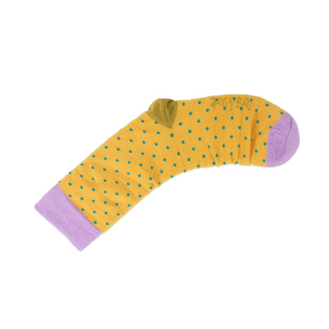 An image of Gold Spot, calf-length sock by Doris & Dude
