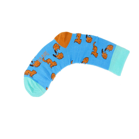 An image of Blue Otter, calf-length sock by Doris & Dude
