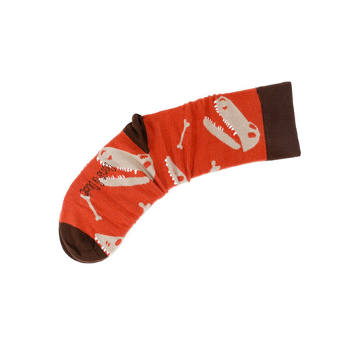 An image of Rust Fossil, calf-length sock by Doris & Dude
