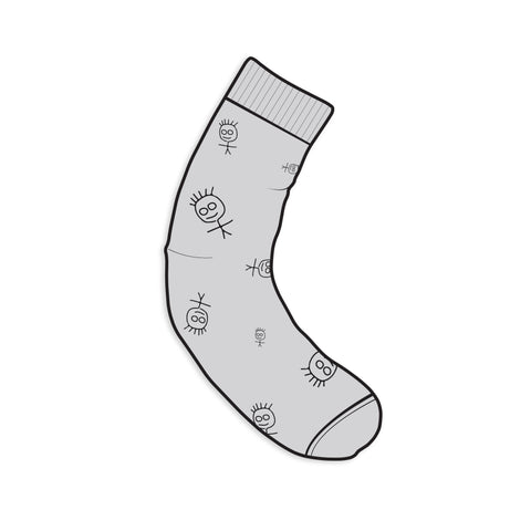 An image of Plain Blue, calf-length sock by Doris & Dude